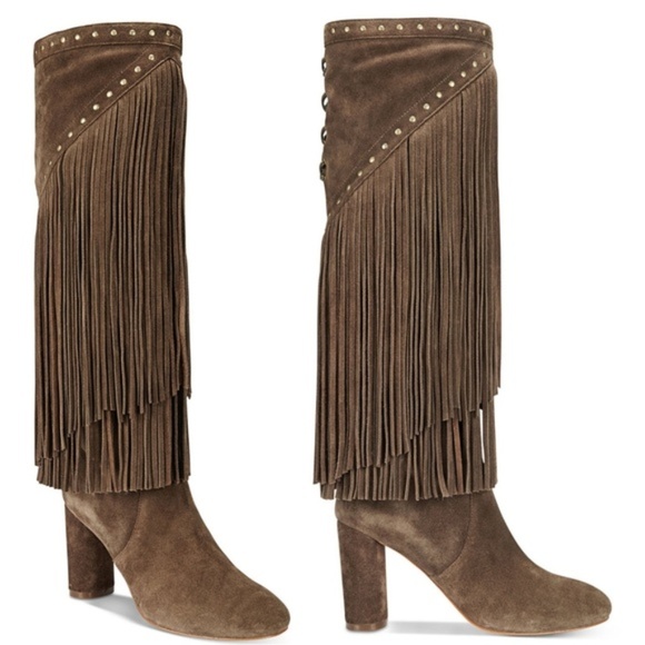 INC International Concepts Tall Fringe Boots - Picture 1 of 2